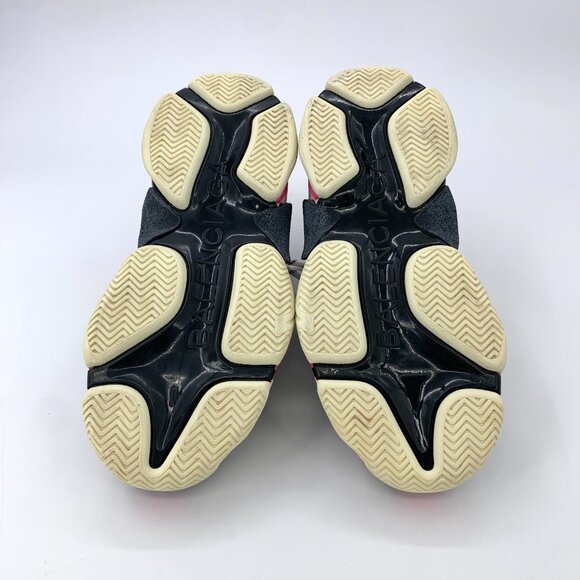 H13685 Balenciaga Triples Size 38 Colorblocked Web Lace-up Casual Sneakers Daddy - Picture 5 of 9